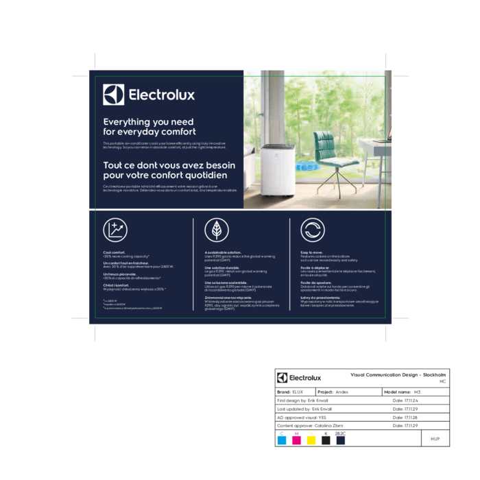 Electrolux - Climatiseurs portables - EXP34U338CW